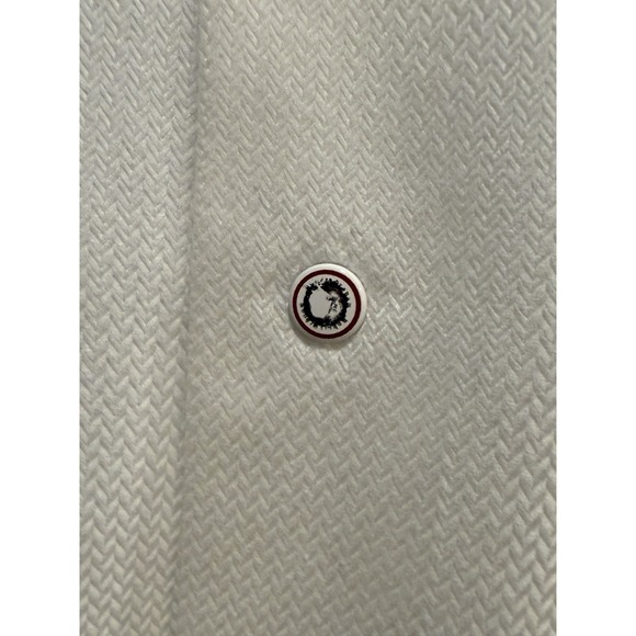 Robert‎ Graham Shirt Button XXL White Herringbone Paisley Blue Contrast Cuff - Picture 6 of 12